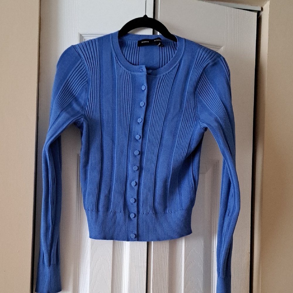Proenza Schouler  Currin Blue Button Down  Column RibTop New Condition WOT